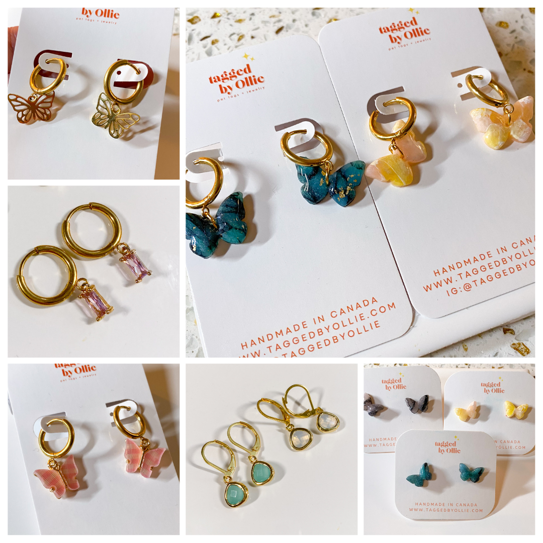 Checkered Pink Butterfly Huggies