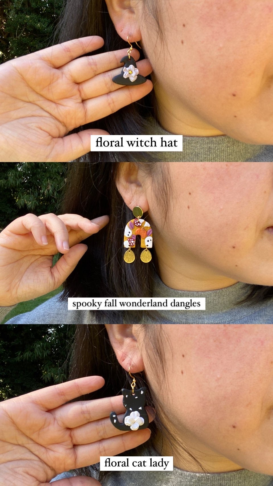 Floral Witch Hat Dangles