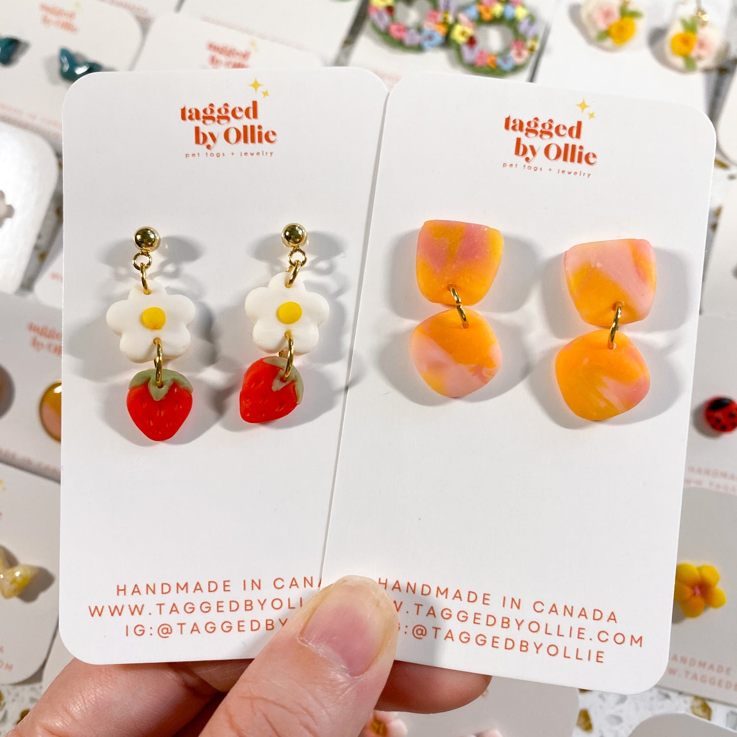 Strawberry + Daisy Dangles