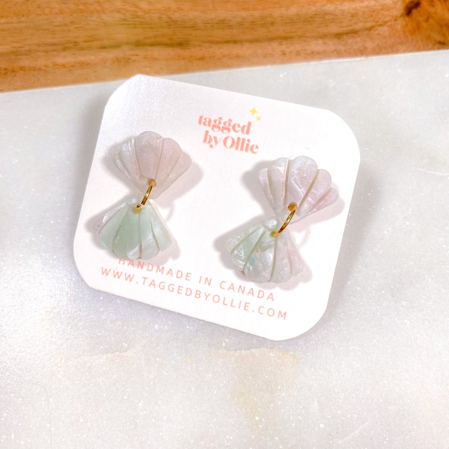 Double Seashell Dangles