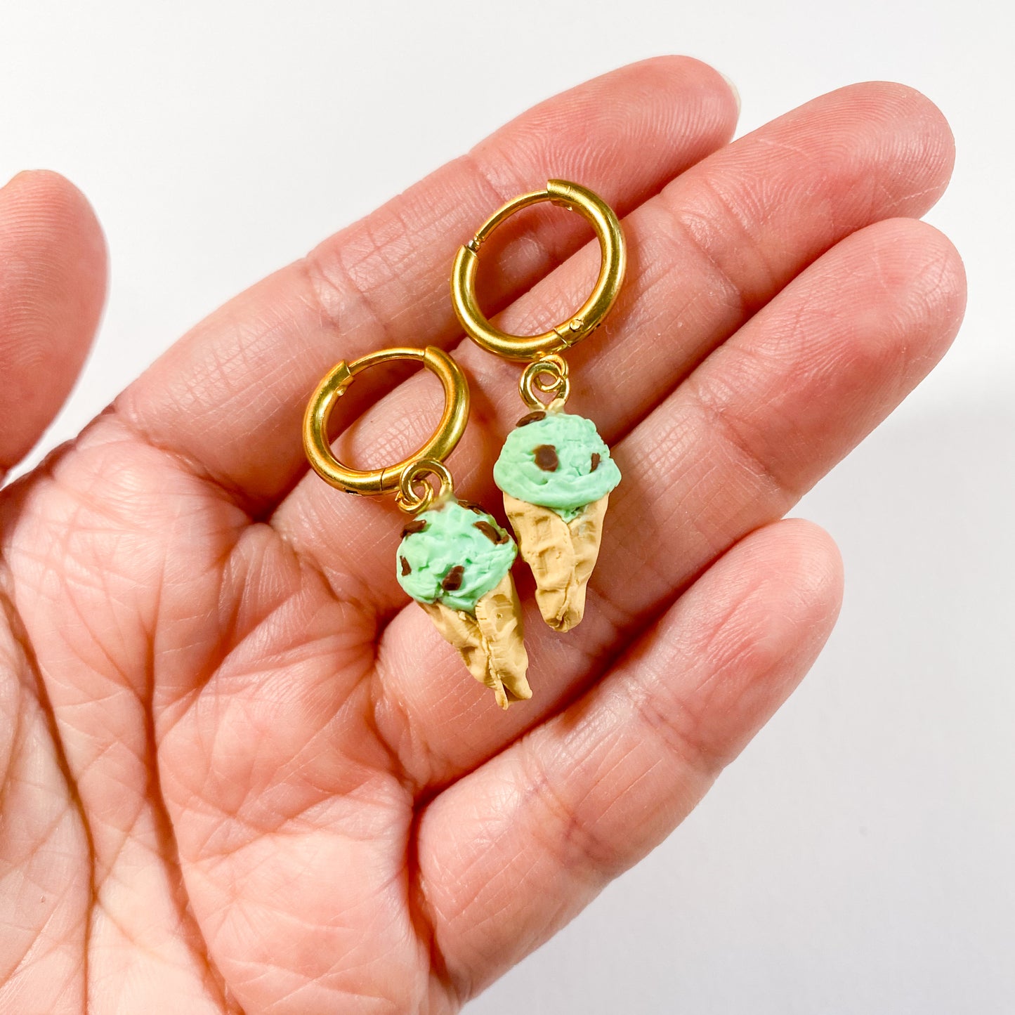 3D Ice Cream Cone Earrings