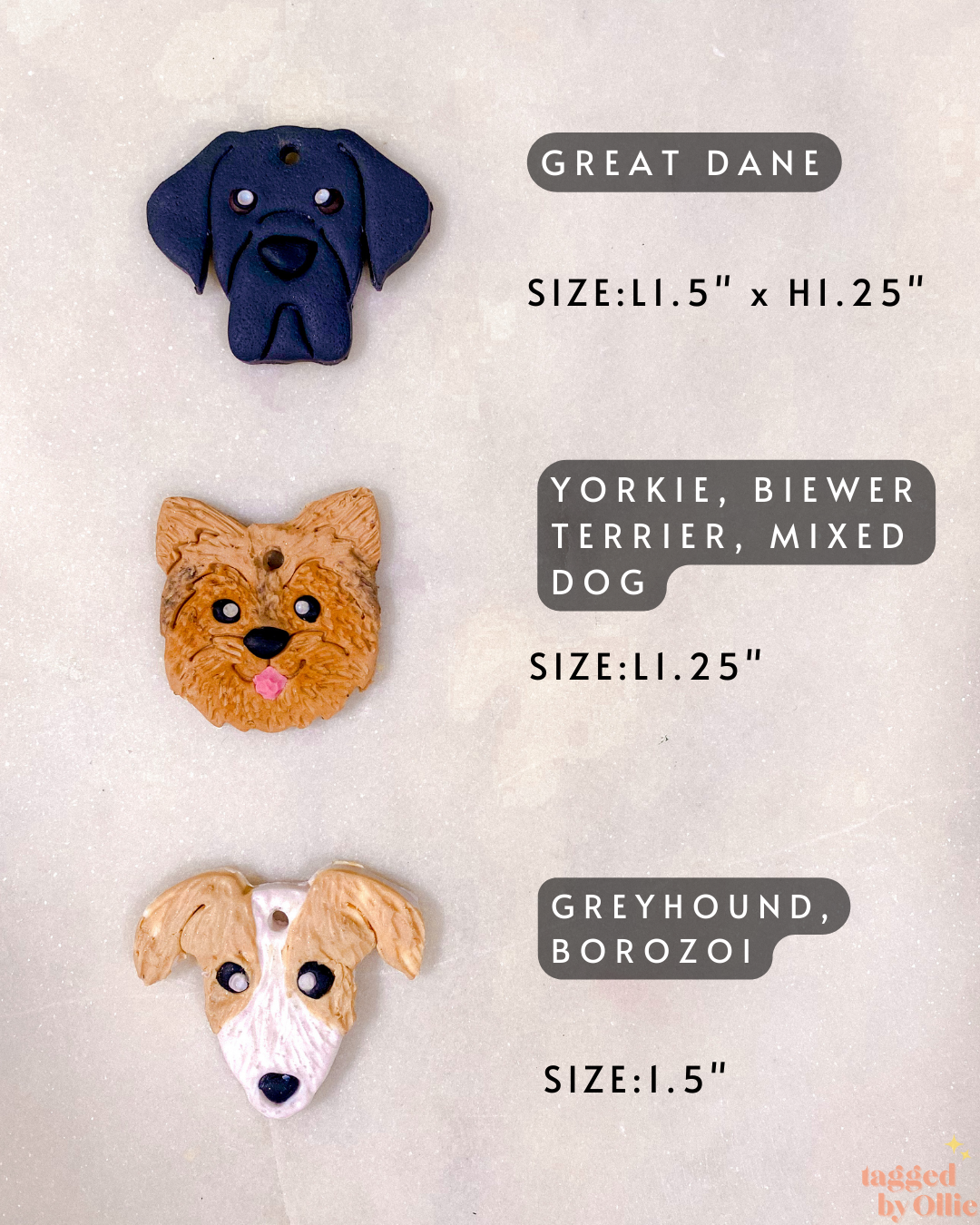 Custom Pet Portrait Tag