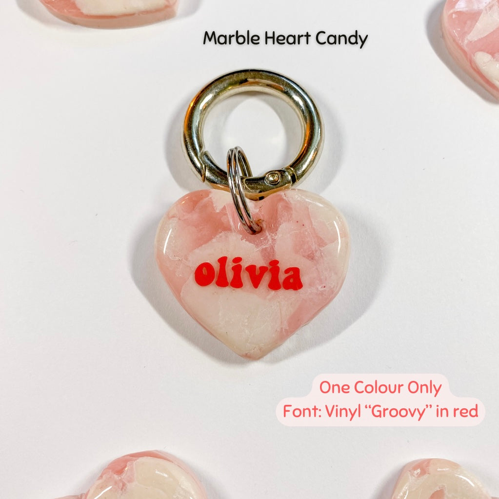 Marble Heart Candy Tag