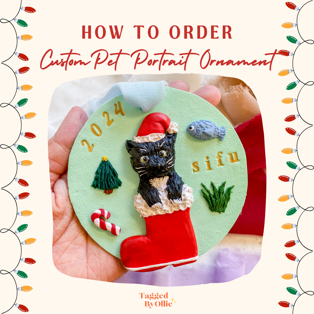 Custom Pet Portrait Ornament 2024