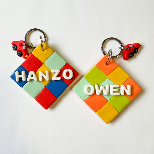 Personalized Clay Name Keychain