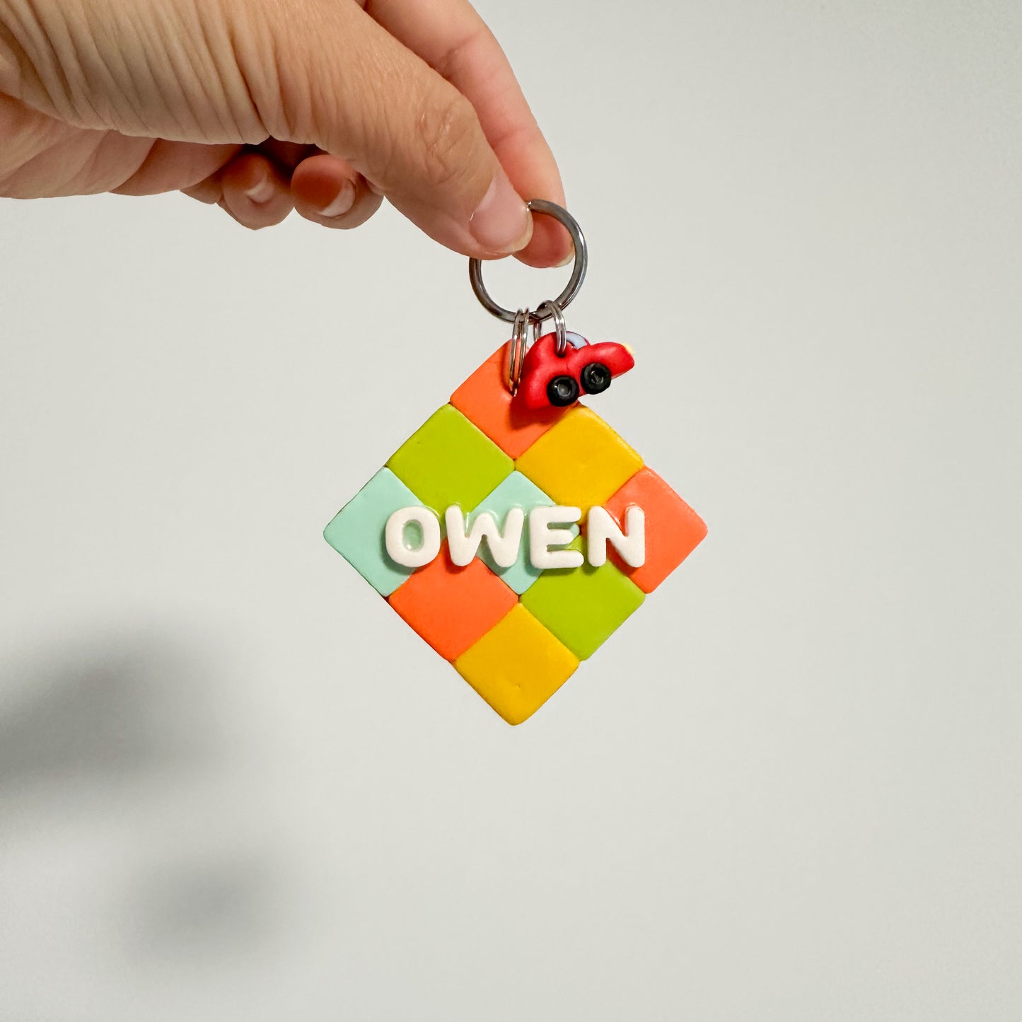 Personalized Clay Name Keychain