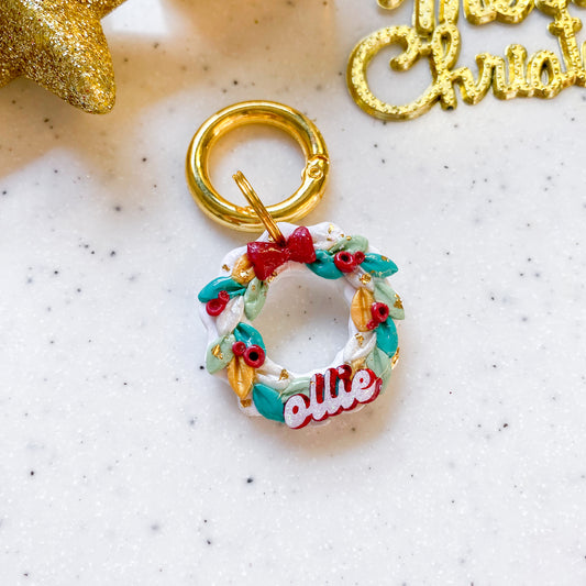 Sparkly Christmas Wreath Tag