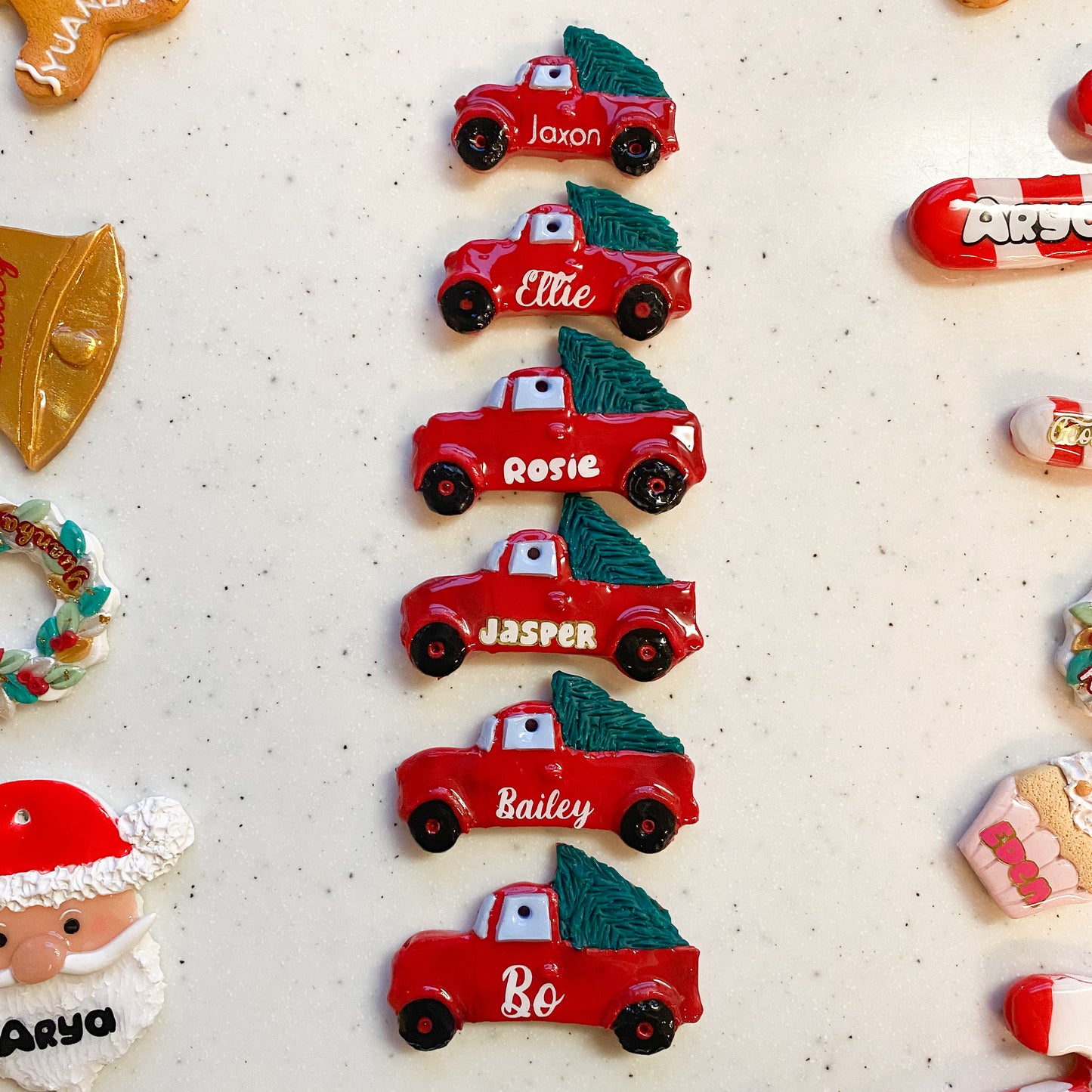 Red Truck + Tree Tag