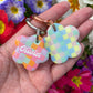 Spring Checkered Flower Tag
