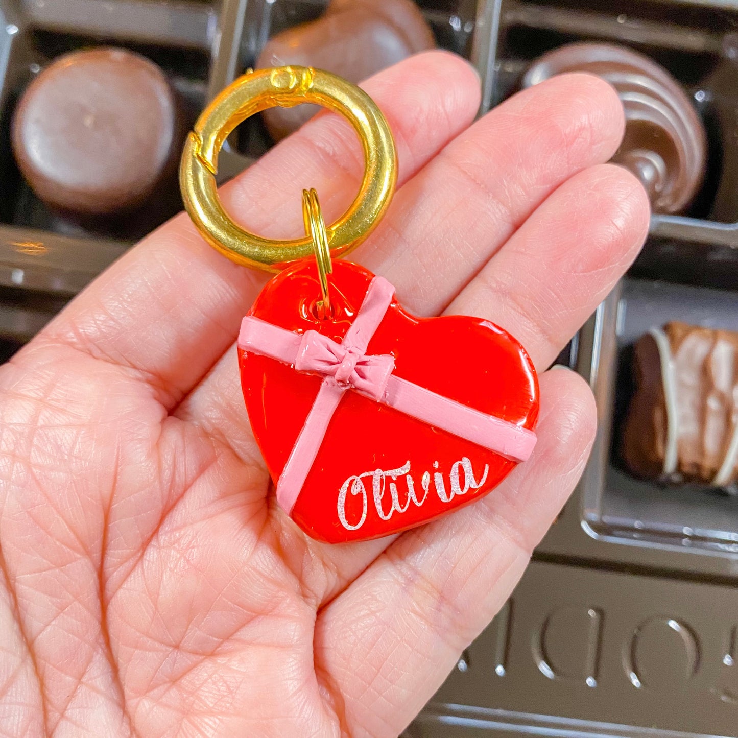 Heart Chocolate Box Tag