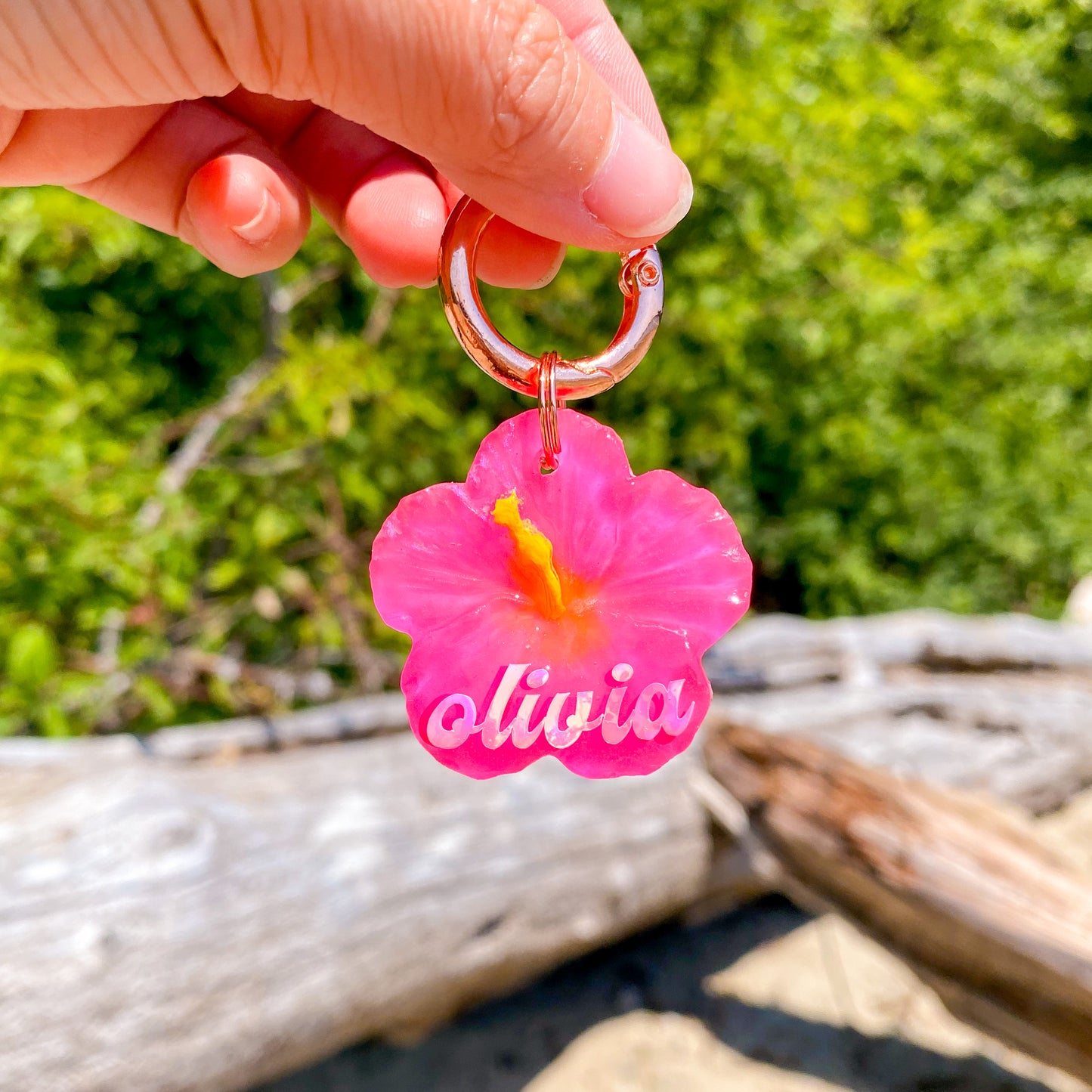 Hibiscus Flower Tag (Multiple Colours)