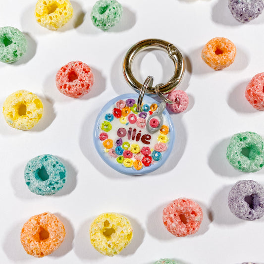 Fruit Loops Cereal Tag With A Charm