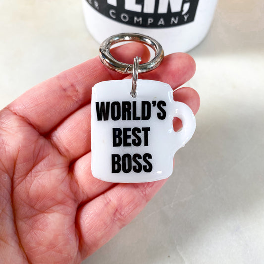 World's Best Boss Mug Tag