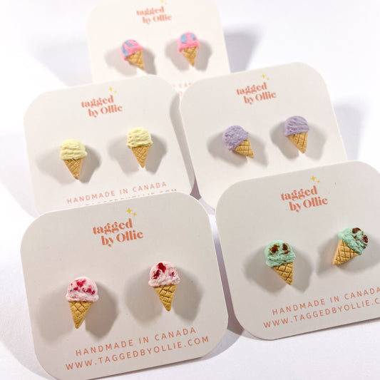 Mini Ice Cream Cone Stud