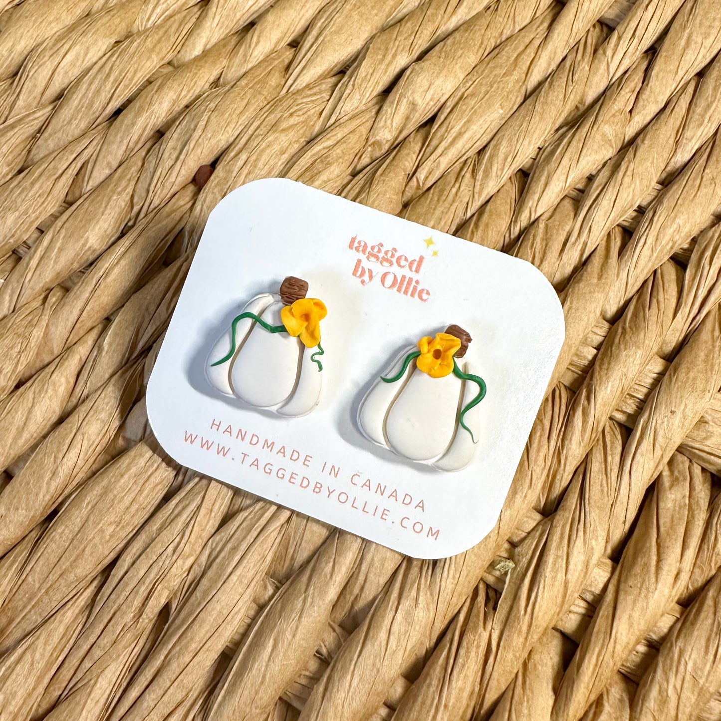 Pumpkin Floral Studs