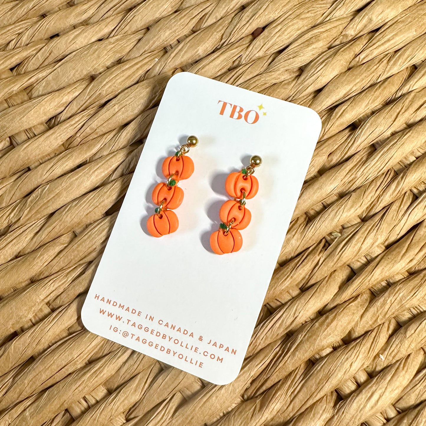 Triple Pumpkin Dangles