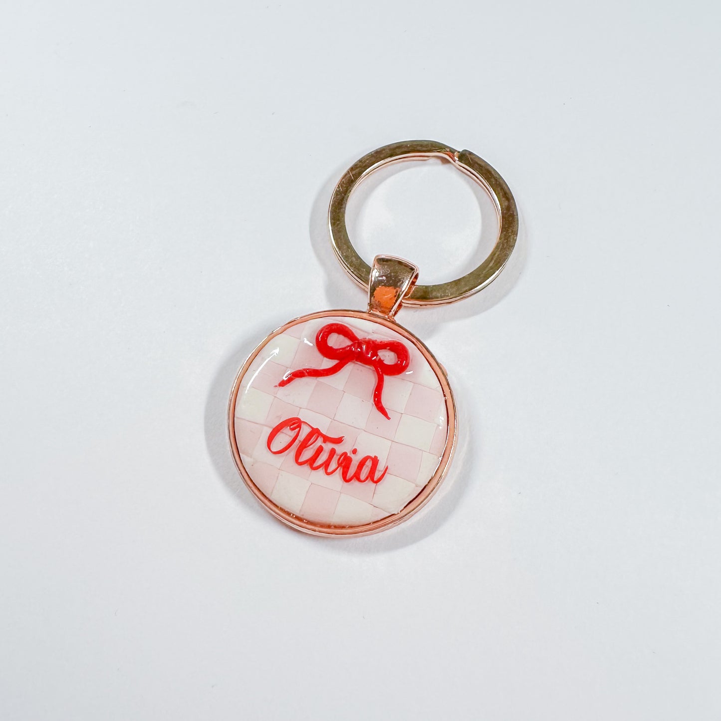 Framed Checkered Tag: Bow