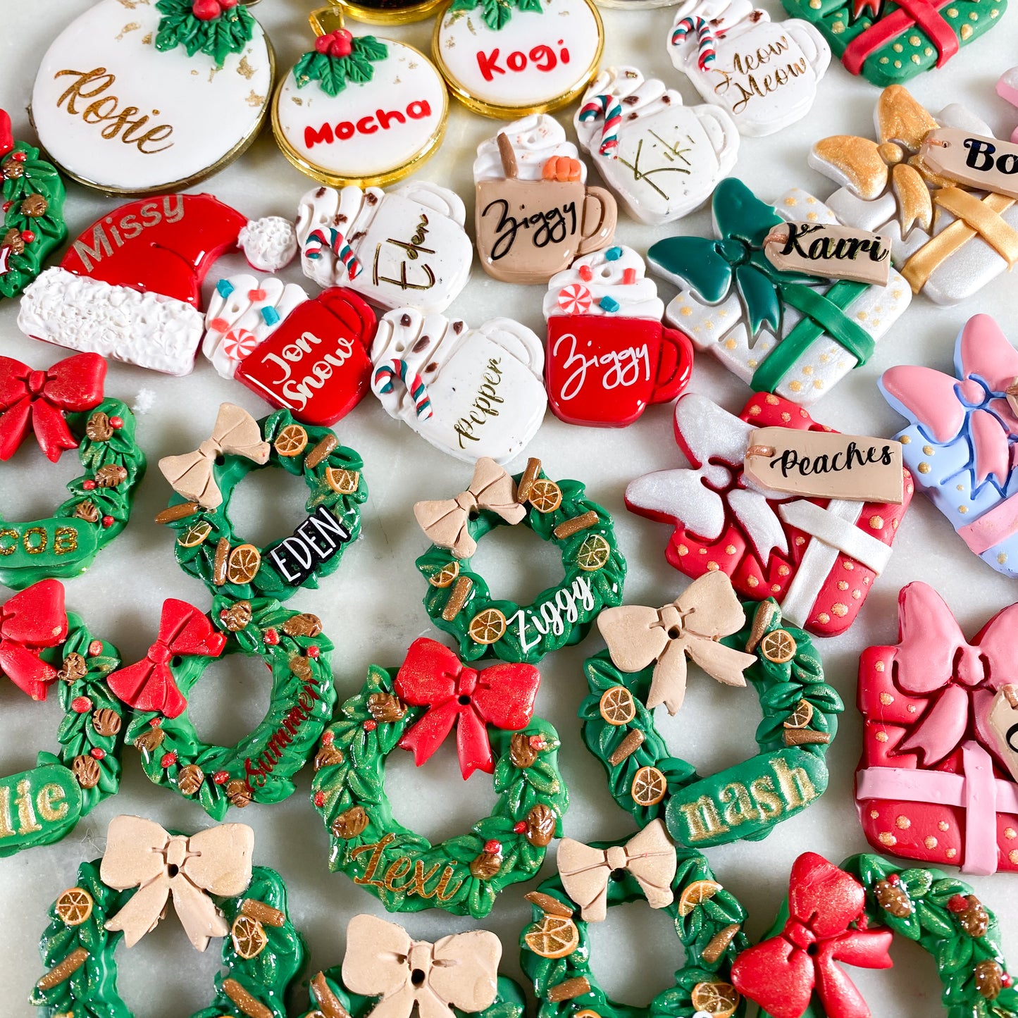 Original Christmas Wreath Tag