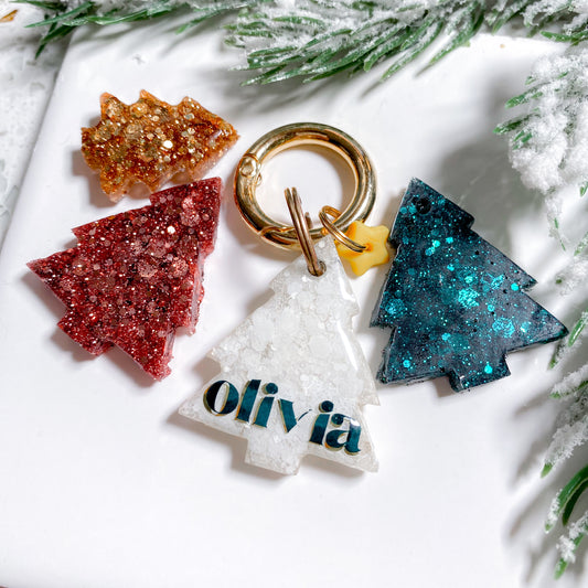 Pine Tree Tag With Clay Star Charm
