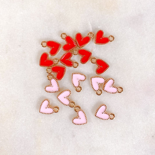 Red & Pink Heart Charm