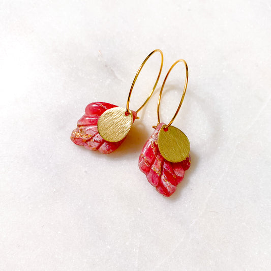 Tessa Hoops In Berry Jade